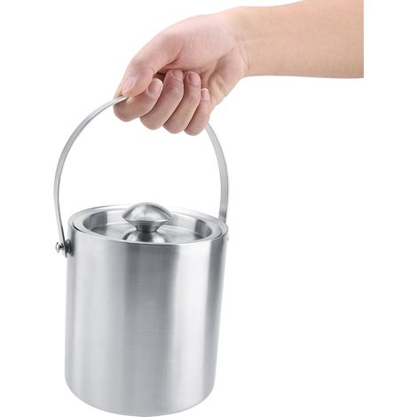Seau à glace isotherme en acier inoxydable avec couvercle pour réceptions (2L) (1/5)