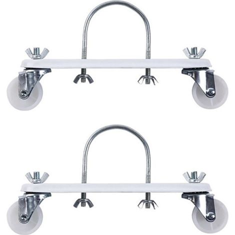 Set mit 2 Schwerlast-Lenkrollen für Zuhause und Büro (Weiß)