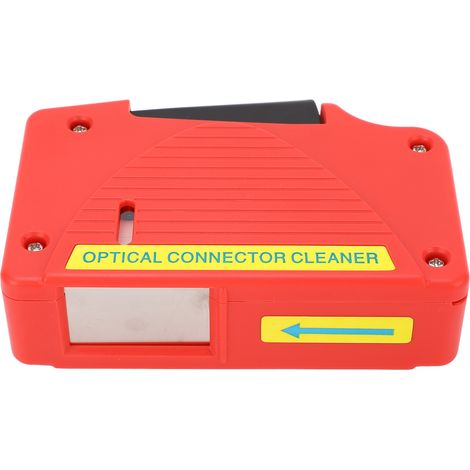 Boîte de nettoyage pour fibres optiques rouges, compacte et légère, nettoyante pour connecteurs d'extrémité de fibres optiques SC, FC, LC et ST (1/5)