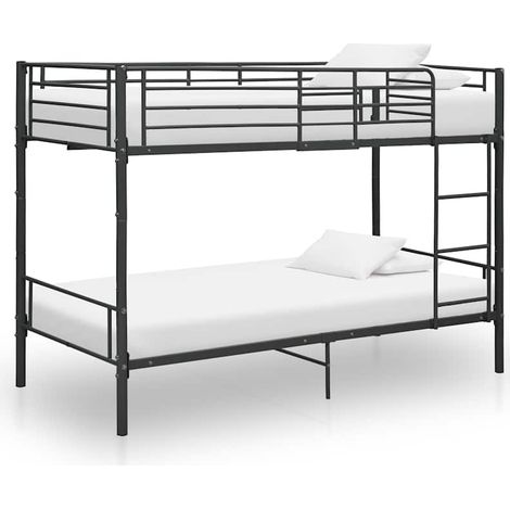 Maison Exclusive - Litera de metal negro 90x200 cm (1/5)