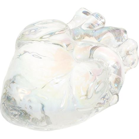 Modèle de Cœur en Cristal Réaliste pour Décoration de Bureau et Mariage, Résistant Décoloration, Ambiance Romantique Unique Saint-Valentin (1/5)