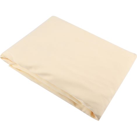 Drap-housse en microfibre brossée anti-poussière, jaune, 180 x 200 + 30 cm (1/5)
