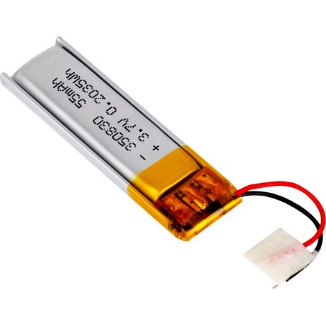 Polymer pure cobalt lithium battery 350830 60mAh 3.7V for nail lamps. (1/5)