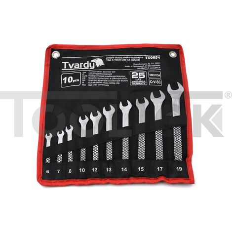 Set di 10 chiavi combinate 6-19mm CRV-CS (satinato)(20) (1/5)