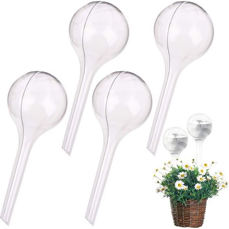 Lot de 4 grandes boules d'arrosage - 27 x 9 cm pour plantes en pot