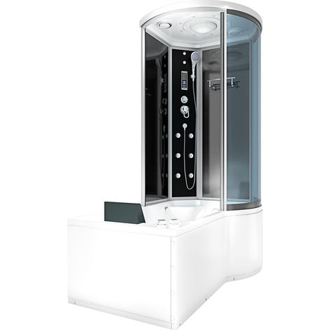 Whirlpool Wanne Duschtempel Dusche Duschkabine K55-L31-WP-EC 170x100 cm mit 2K Scheiben Versiegelung (1/5)