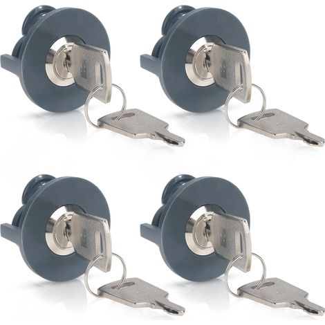 Lot de 4 serrures à prise universelles, protège contre les abus et la consommation d'énergie non autorisée, contient 8 clés, pour une utilisation en intérieur, buanderies et coffrets électriques