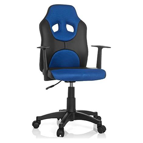 Chaise de bureau / Siège pivotant KID GAME AL noir/bleu hjh OFFICE