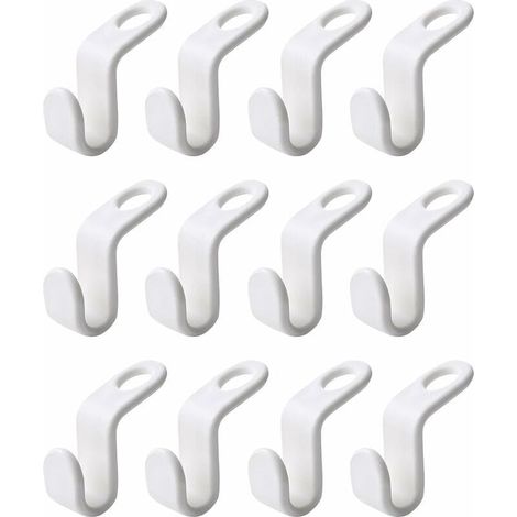 Cintre Gain de Place Crochets Suspension Connexion Chute Clips D'extension pour Garde-Robe Organisateur de Vêtements Crochet D'extension de Cintre Cintres Peu Encombrants  (12 PCS) (1/5)