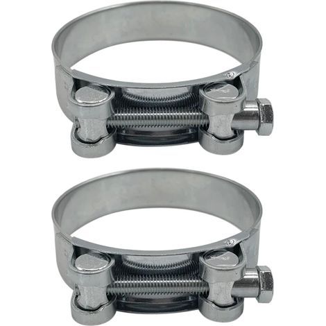 Lot de 2 colliers de serrage renforcés pour tuyau en acier galvanisé 86-91 mm (1/4)