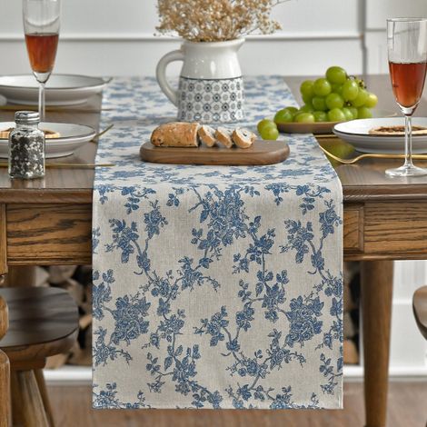 Decorazione da tavola Runner da tavolo in cotone grigio scuro ideale per decorare tavoli da cucina o da pranzo, 30 x 180 cm