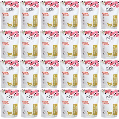 4VETS Alimento umido per gatti, naturale, senza struvite - 24x85g