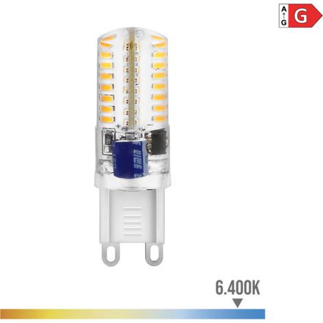 Ampoule LED EDM G9 Silicone 2,5W 170lm 6400K Lumière Froide Ø1,6x5cm (1/3)