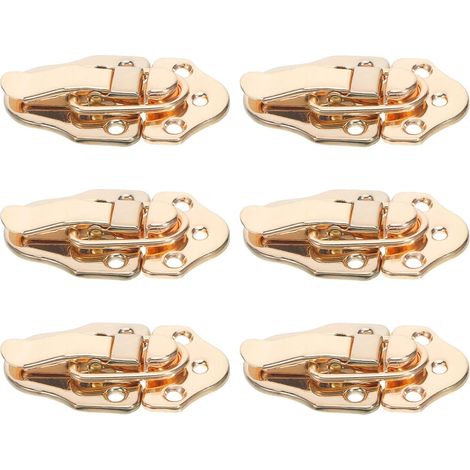 Lot de 6 cadenas en métal doré MERRYHAPY pour boîtes bois, design (1/5)