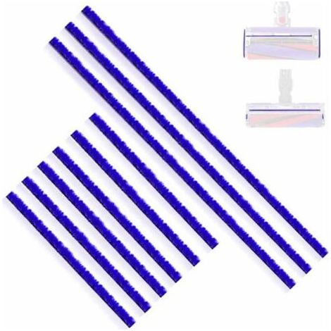 9-teiliges Set weicher Plüschstreifen als Zubehör für Dyson V6, V7, V8, V10, V12, V15, DC58, DC59, DC62, DC72 und DC74 Staubsaugerdüsen, Ersatzteile (1/5)