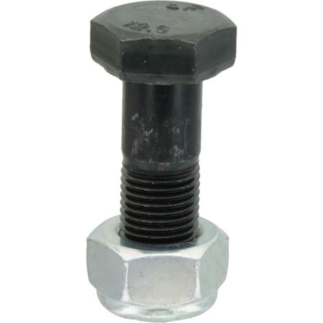 Tornillo de cuchilla con tuerca, rosca M12x1.25, longitud 35 mm, clase 12.9, para trituradora 63-1235