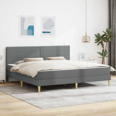 Bettrahmen Dunkelgrau 180 x 200 cm Polyester