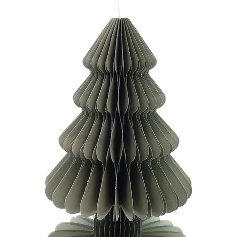 Kaemingk Weihnachtsanhänger Tannenbaum Grau Glitter & Aufhänger 40 cm - Papier