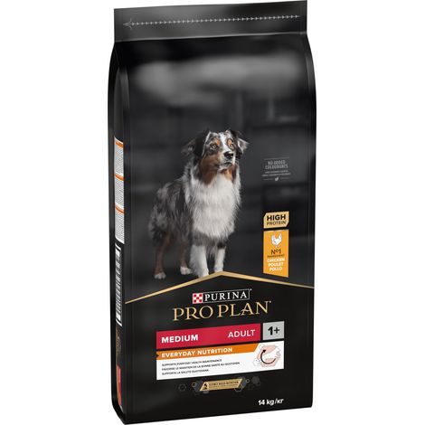 Purina – Croquettes pour chien adulte taille moyenne au poulet – 14 kg – Soutien articulaire et pelage brillant – Nutrition équilibrée