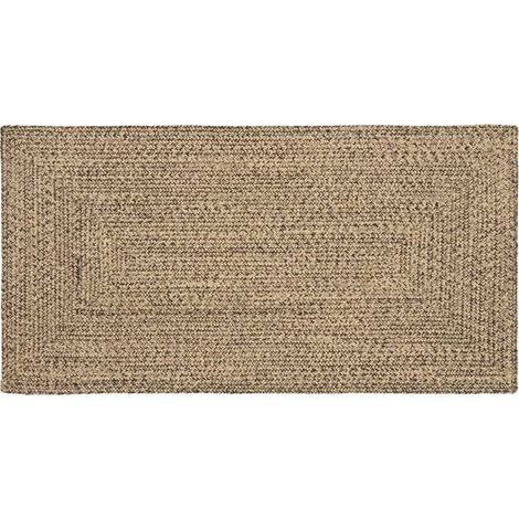 Area Rugs Natural and Black 80 x 150 cm Jute vidaXL