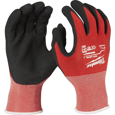 GUANTI SPALMATI IN NITRILE ANTITAGLIO CAT. 1/A 3121A TG10 MILWAUKEE 4932471418
