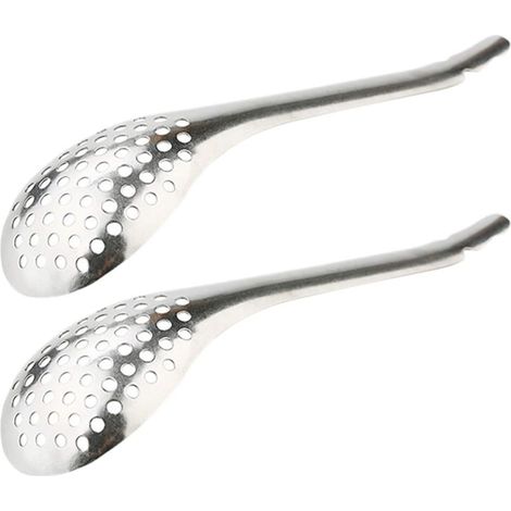 2 cuillères à sphérification en acier inoxydable pour mixologie, cuillères à bar moléculaires, cuillères à tamiser le caviar pour la cuisine (1/5)