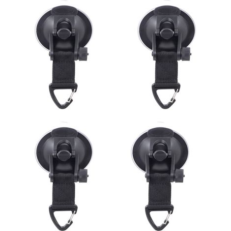 4 Pièces,Ancrage à ventouse robuste,noir Ancre à Ventouse,Voiture Multifonctionnelle Ventouse, pour Tentes Latéral de Voiture Accessoire de Bâche de Camping