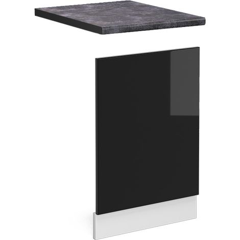 Frontblende R-Line, Schwarz Hochglanz, 45 cm , AP Anthrazit, Vicco (1/5)