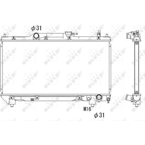 Radiateur, refroidissement du moteur NRF 53267 TOYOTA 1640003180 1640303180