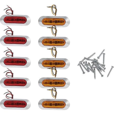 10 Stück LED-Seitenmarkierungsleuchten/Blinker für Anhänger, Pickups, LKWs und Wohnmobile (12 V) (1/5)