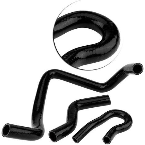 9-teiliges schwarzes Silikon-Set für Kühlerschläuche für Honda Civic D15 D16 SOHC EG/EK 1992-2000