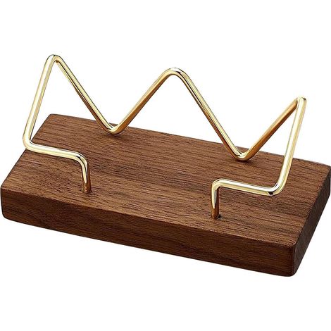 Halter Schreibtisch Organizer aus Holz mit Metall