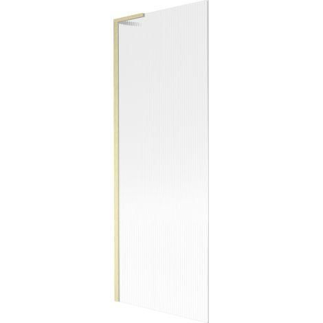 Mexen Next L paroi de baignoire 1-châssis 70 x 150 cm, strié, or brossé - 895-070-000-03-09-55 (1/5)