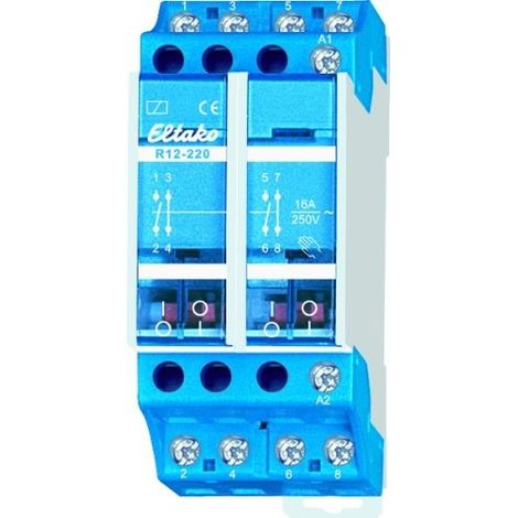 Eltako R12-220-230V relé eléctrico 16A 2 contactos