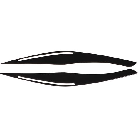 Paire de stickers d'eyebrows noirs piano pour phares BMW Série 3 E90 2009-2012, remplacement d'autocollants de paupières, accessoire extérieur élégant, kit de 2 pièces. (1/5)