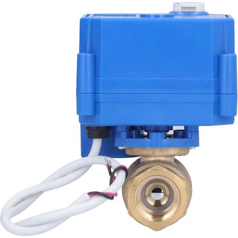 Elektrisches Kugelventil, BSP-Messing, motorisiert, Mini DN15 1/2 Zoll, DC 9–24 V, 2-adrig, automatische Rückstellung
