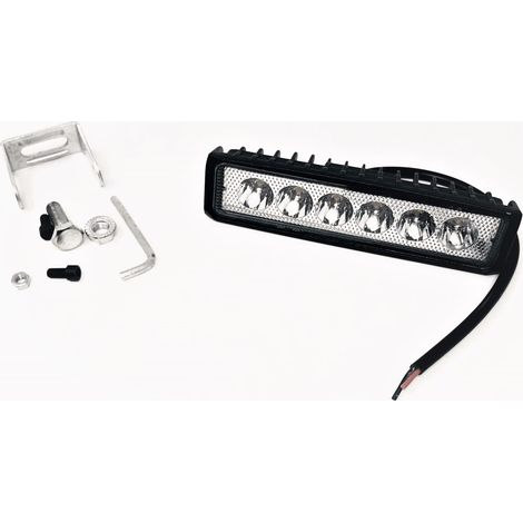 Faro A Led Da 18W Luce Bianca Fredda Da Lavoro 6 Led Per Auto Moto Fuoristrada