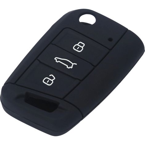 Sleutelbehuizing - 3 Botones - Compatible Con VW Golf 7 Passat Tiguan Skoda Octavia Seat Leon - Negro - 1 Unidad (1/5)