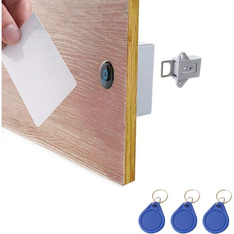 Serrure électronique cachée à monter soi-même pour armoire, placard ou tiroir en bois (1/3)