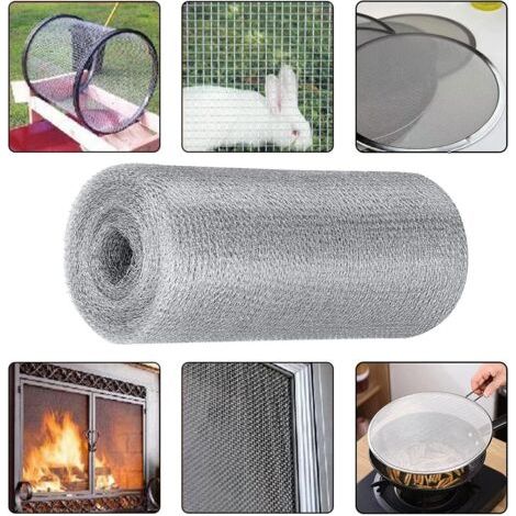 Rete protettiva in acciaio inossidabile, 6 m x 12,7 cm, ideale per porte e finestre, protegge da topi, insetti e serpenti (1/4)