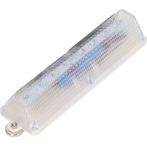 Bandeau lumineux solaire haute luminosité 8 LED étanche portable coque PC rouge bleu signalisation sécurité (1/5)
