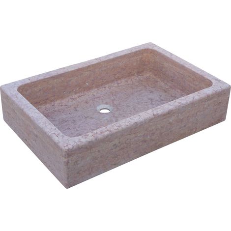 Waschbecken aus rotem Marmor Aufsatzwaschbecken Waschbecken aus Stein Waschbecken für innen und außen Brunnenbecken Waschbecken