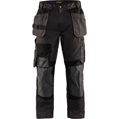 Pantaloni da lavoro in kevlar stretch artigianale 1554 - Grigio scuro/Nero XL - FR(48) - SE(C54) - Standard (1/4)