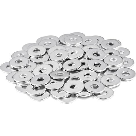 80 Pièces Rondelles Metal M6 Inox Ø extérieur 18 mm, Rondelles Plates, Rondelle Inox, Rondelle en 304 Acier Inoxydable, Penny Rondelles pour Vis et écrous (1/5)