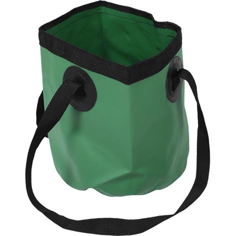 Seau Pliable Tissu PVC Résistant pour Camping Randonnée Bain de Polyvalent (1/5)