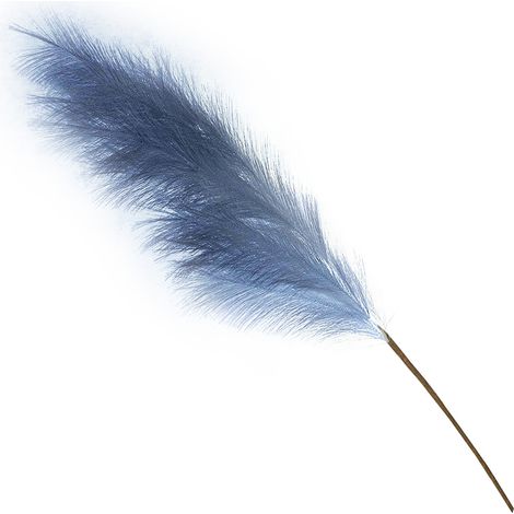 Herbe de la pampa artificielle haute et volumineuse, bleu foncé, idéale pour remplir de vases, décorer une chambre ou un mariage. (1/2)