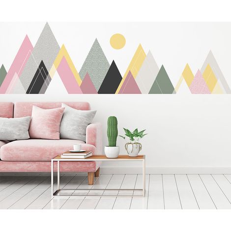 Stickers muraux - Décoration chambre salon - Autocollant Sticker mural géant montagnes scandinaves VOGIA - 40x60cm (1/5)