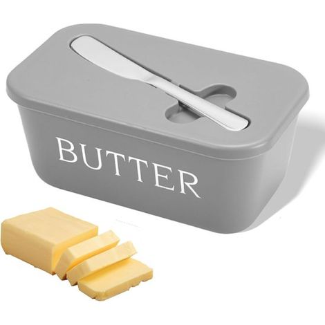 Butterdose mit Deckel und Messer für die Arbeitsplatte Versiegelte Butterdose für Kühlschrank oder Küche Butterdose mit dickem Deckel für Zuhause (1/5)