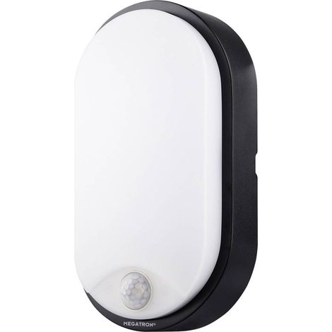 Megatron Bulka MT69041 Lampada LED da parete per esterno con rilevatore di movimento 10 W Nero