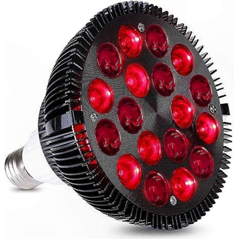 Lampe de photothérapie infrarouge 36W, 18 LED rouges et proches infrarouges, combinaison 660nm et 850nm pour soin de la peau et soulagement des douleurs (1/5)